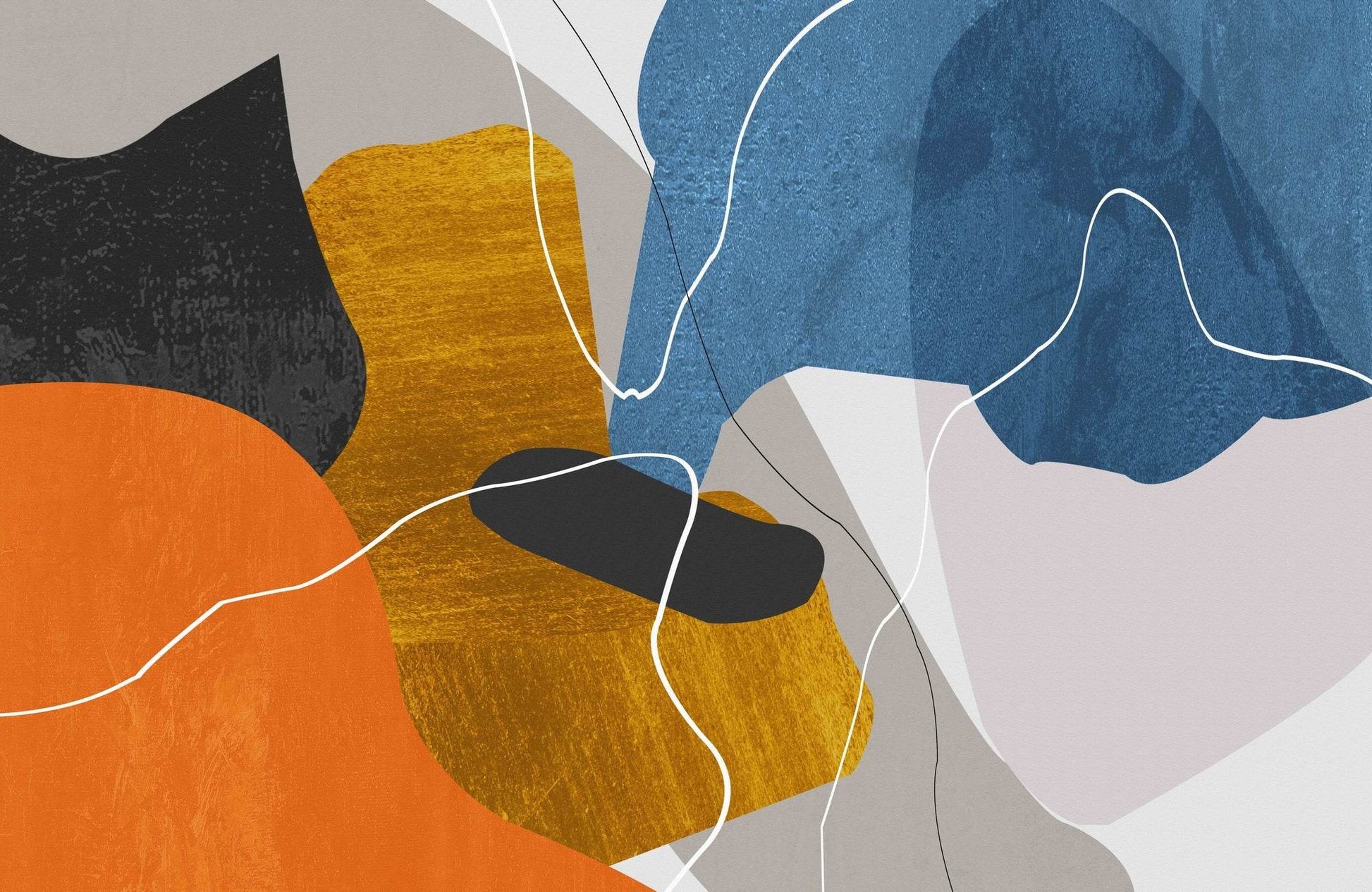 Irregular Shapes Abstract Wall Art - beink online art store