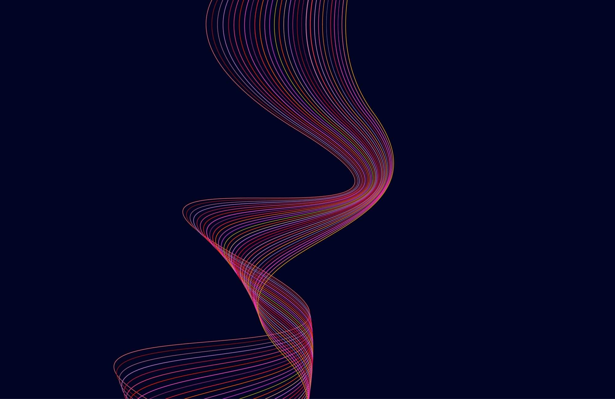 Waves With Shadow Abstract Wall Art - beink online art store