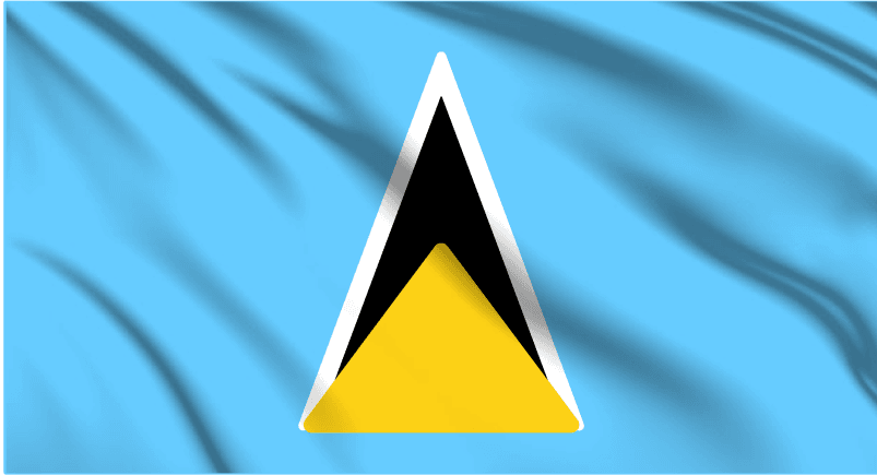Saint Lucia National Flag Wall Art - beink online art store