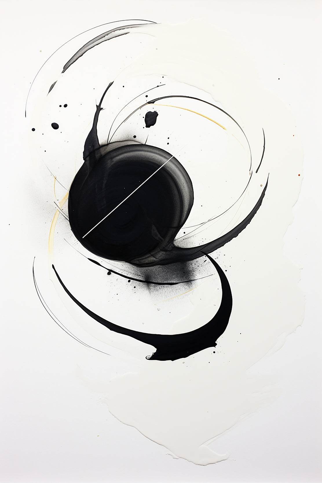 Black and White Painting Abstract Wall Art - beink online art store