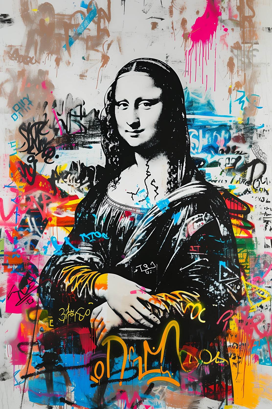 Mona Lisa Graffiti Wall Art - beink online art store