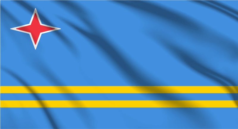 Aruba National Flag Wall Art - beink online art store