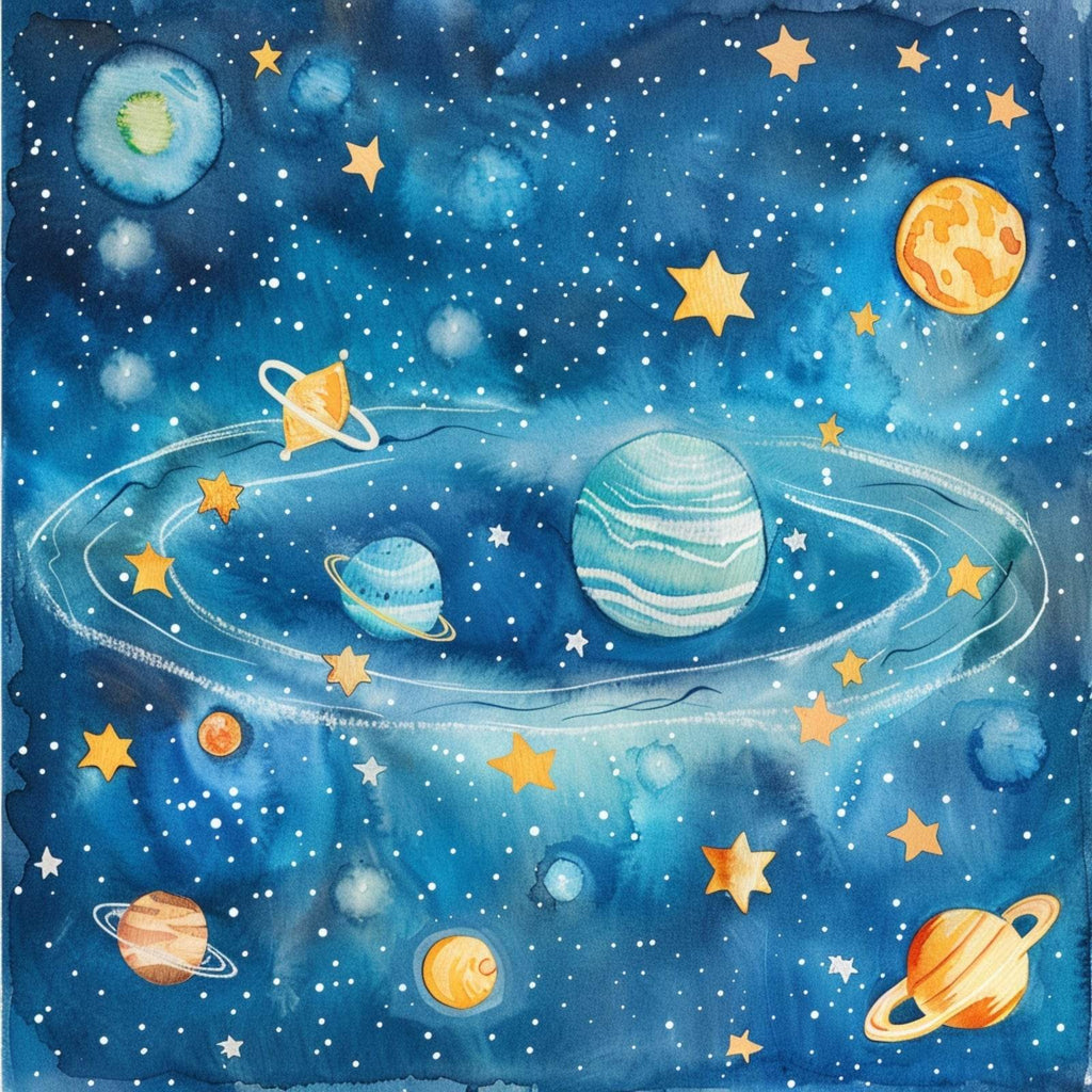 Kids Solar System Exploring the Night Sky - beink online art store