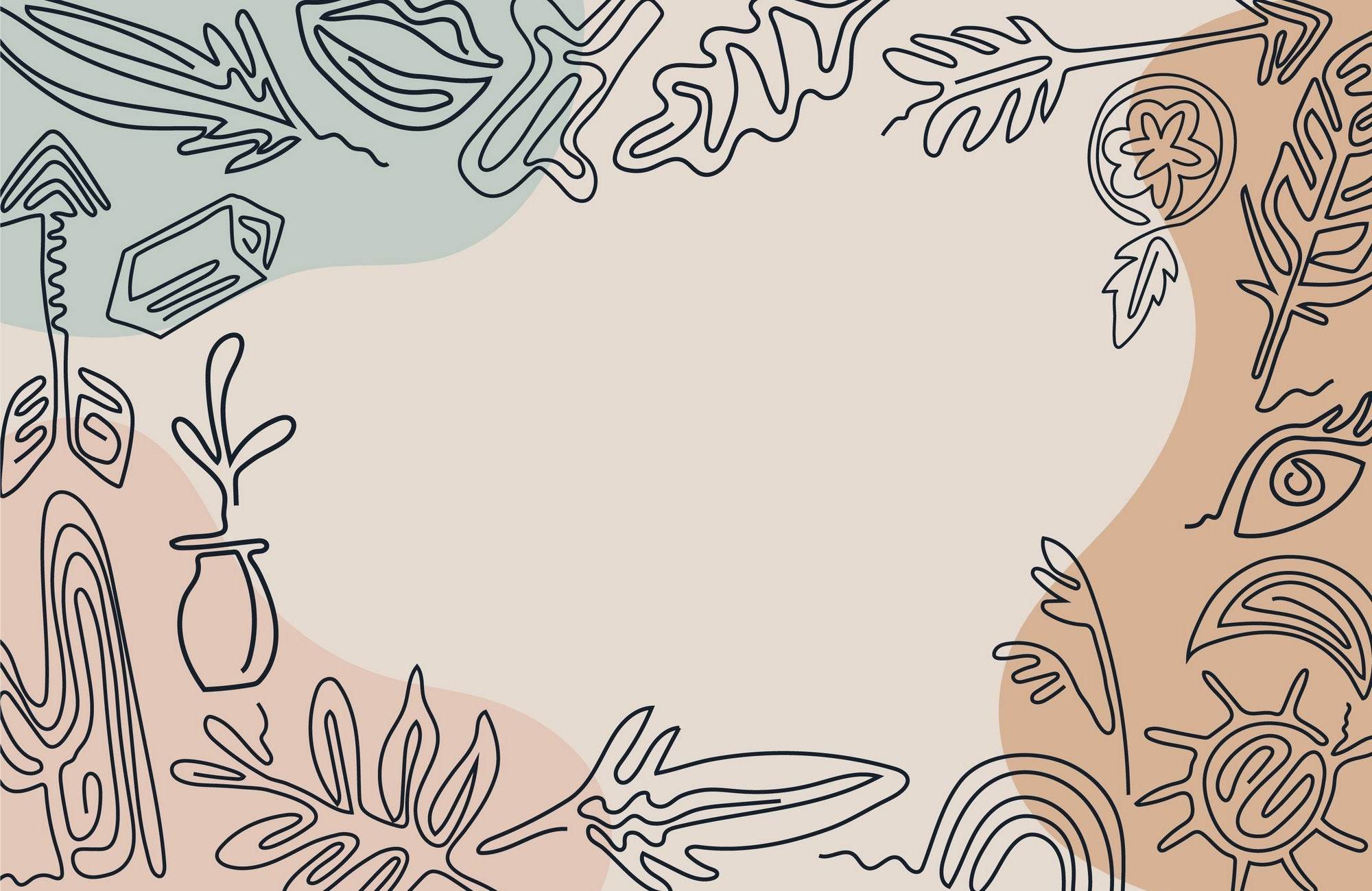 Patterned Frame Line Art - beink online art store