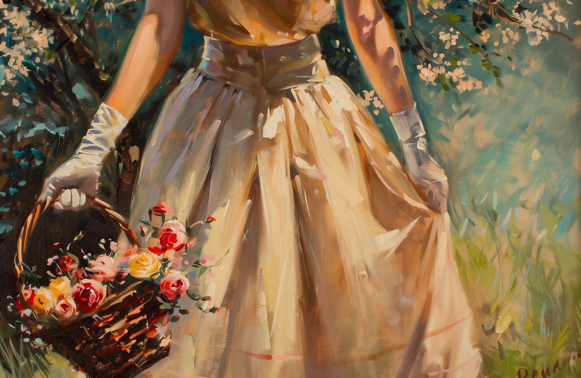 Flower Girl Painting - beink online art store