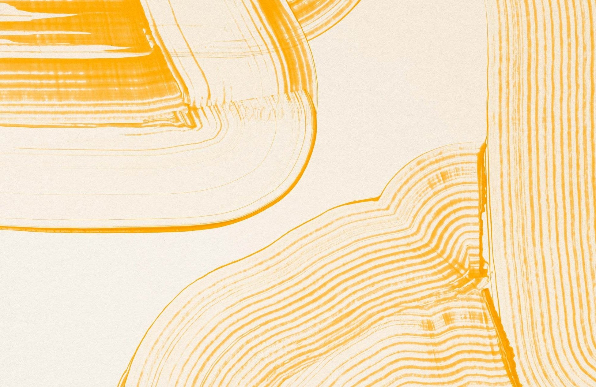 Yellow Brush Strokes Abstract Wall Art - beink online art store