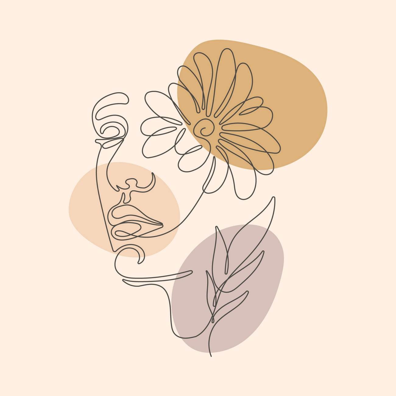 Minimal Women and Flowers Wall Art - beink online art store