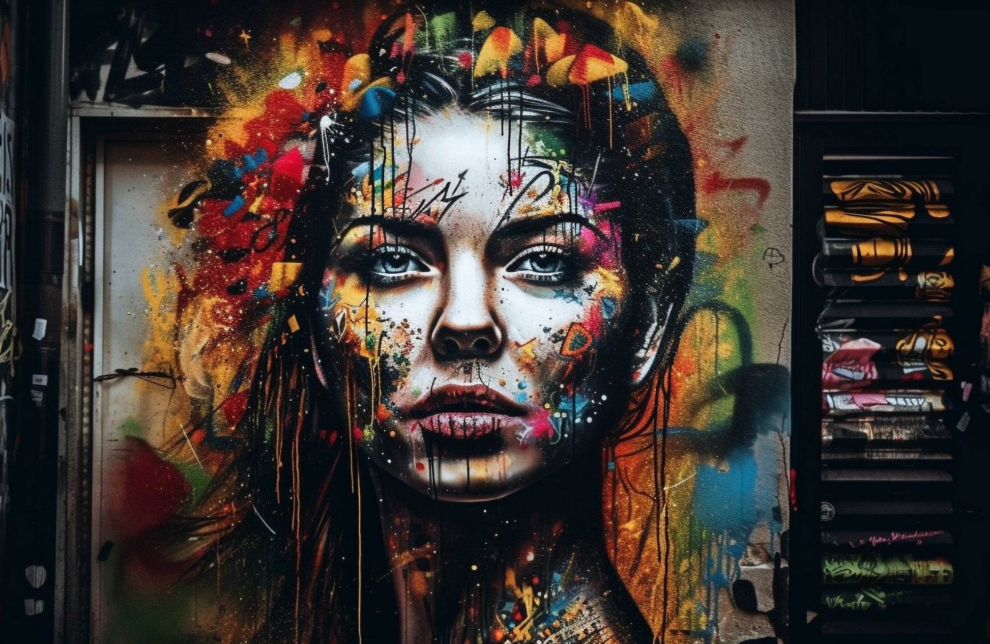 Colorful Painted Face of Women Digital Art - beink online art store