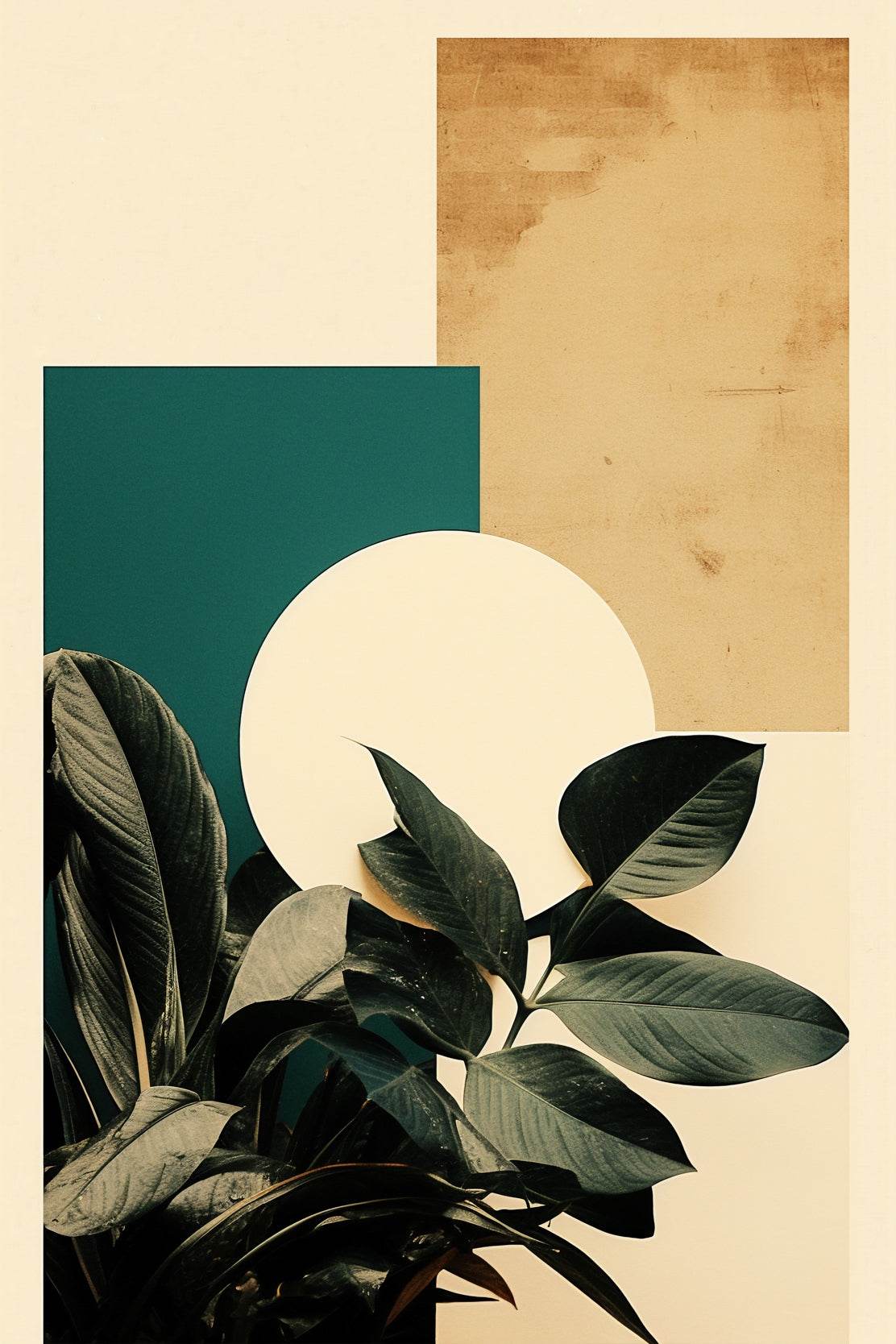 Modern Leaves Abstract Wall Art - beink online art store