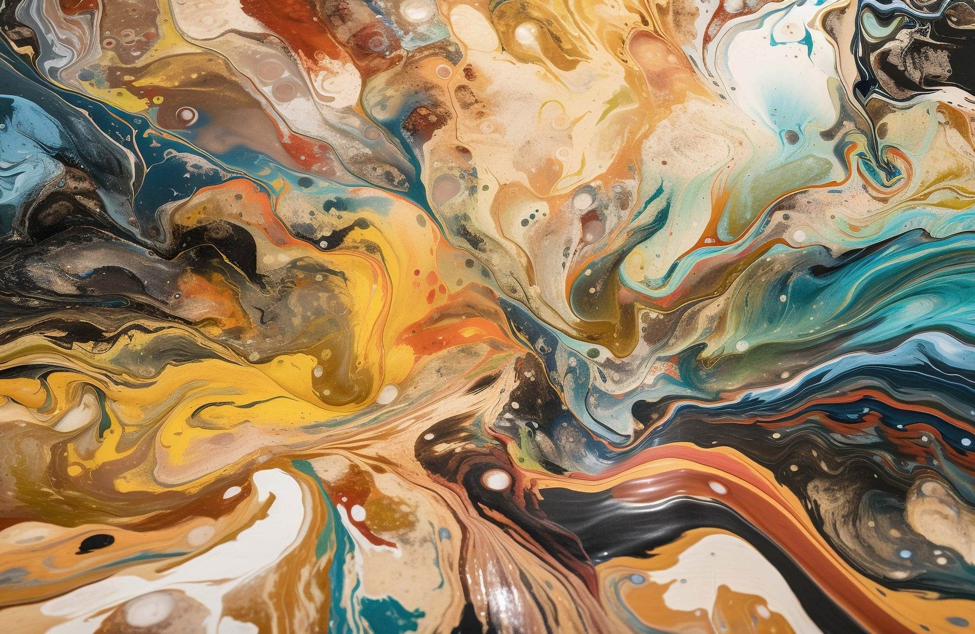 Liquid Paint Brush Strokes Abstract Wall Art - beink online art store