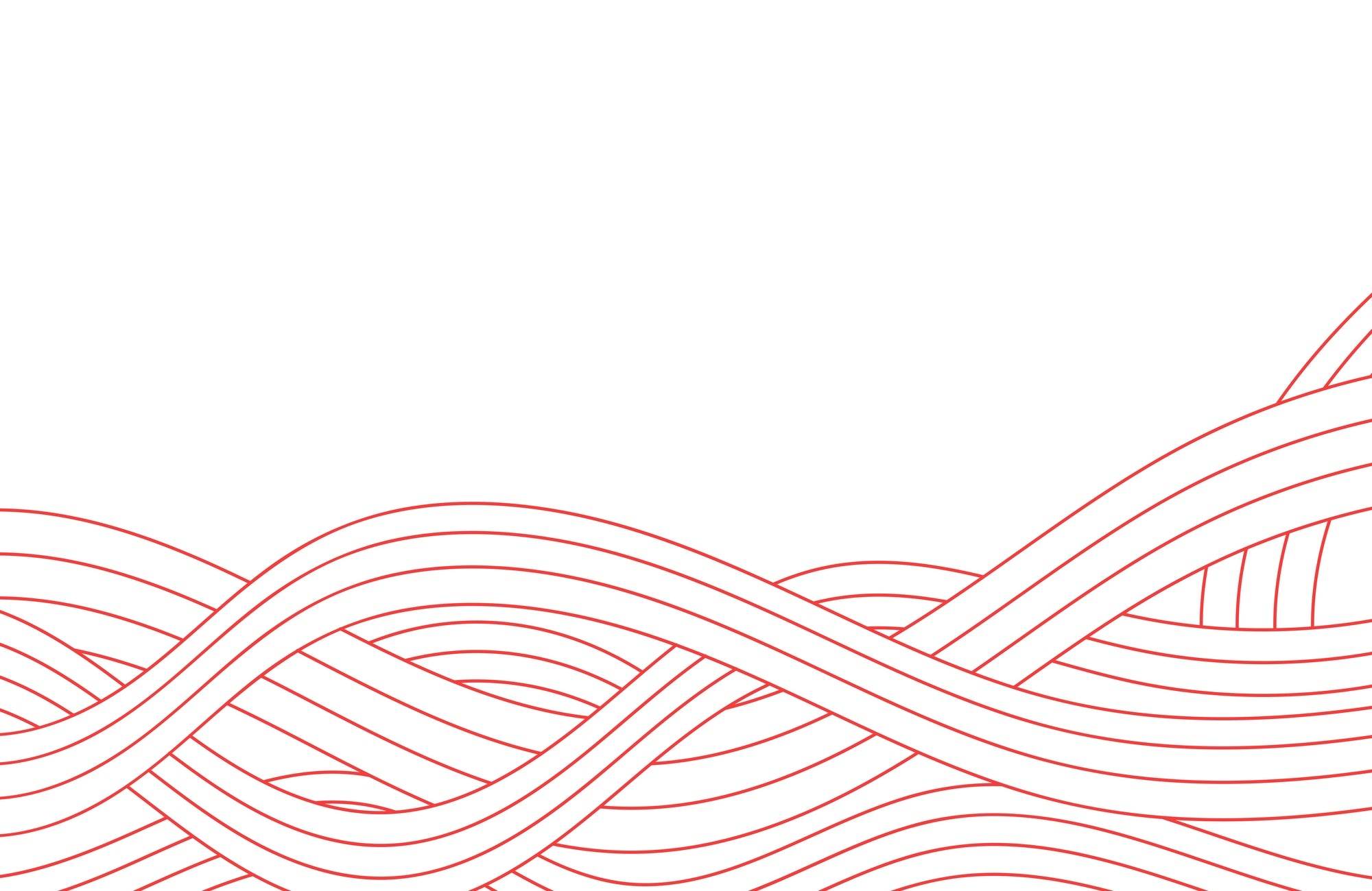 Lntertwined Wavy Line Art - beink online art store