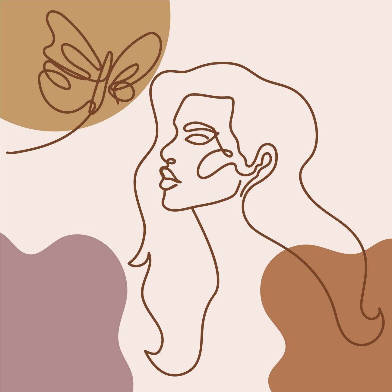 Linear Blonde Girl Wall Art - beink online art store