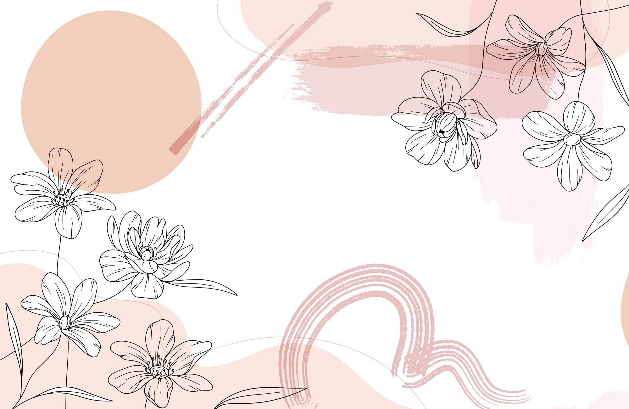 Simple Floral Drawing Wall Art - beink online art store