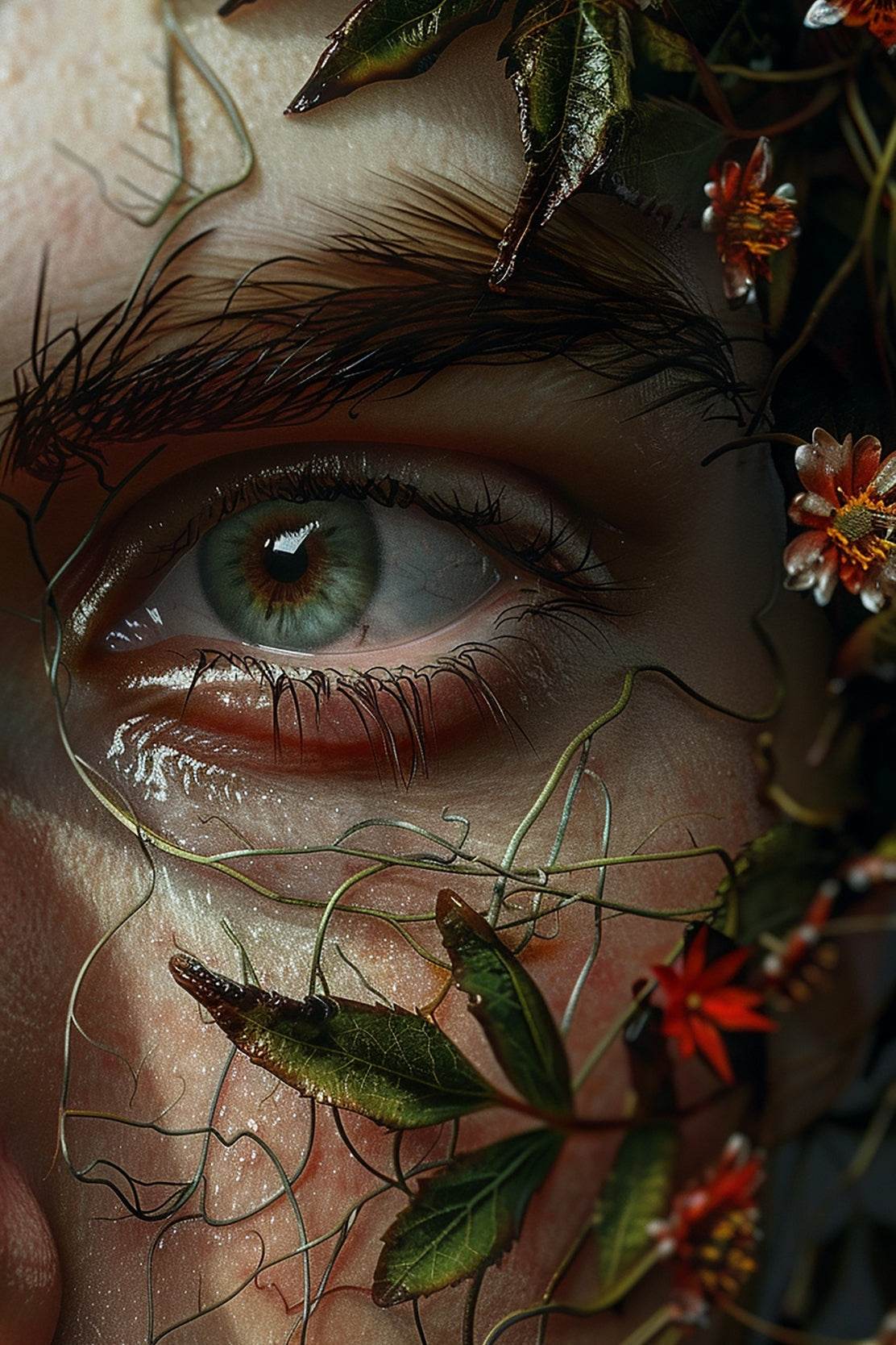 A Woman With Green Eyes Digital Art - beink online art store
