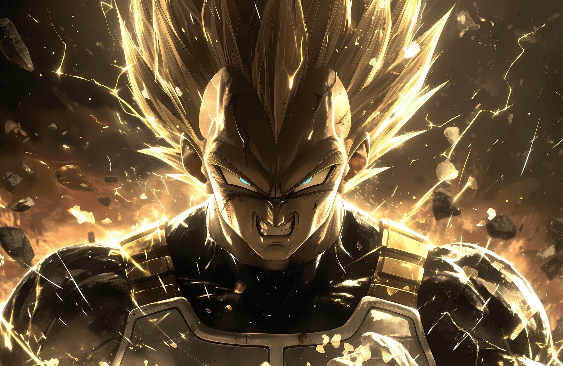 Angry Vegeta Anime Wall Art - beink online art store