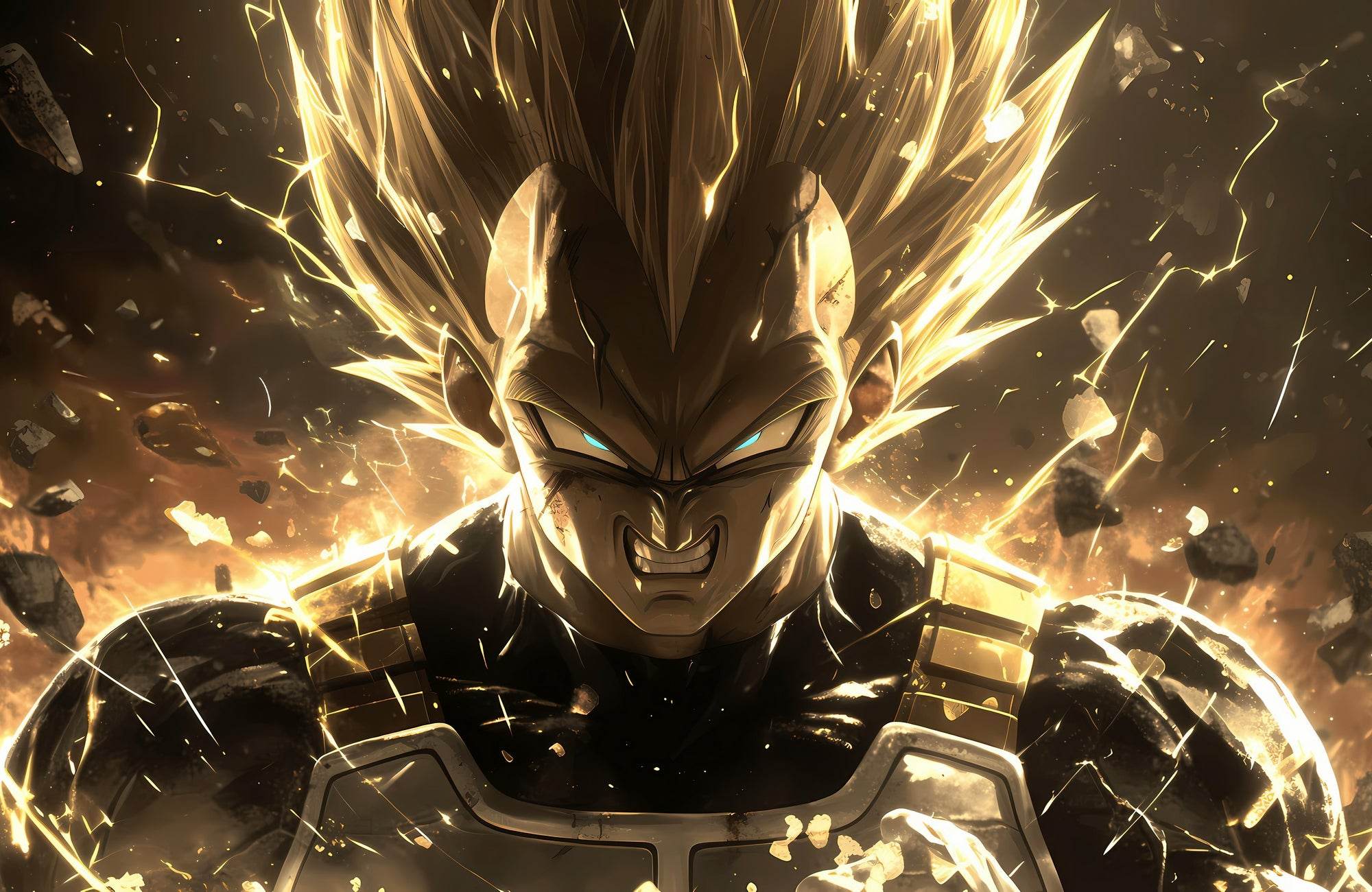 Angry Vegeta Anime Wall Art - beink online art store