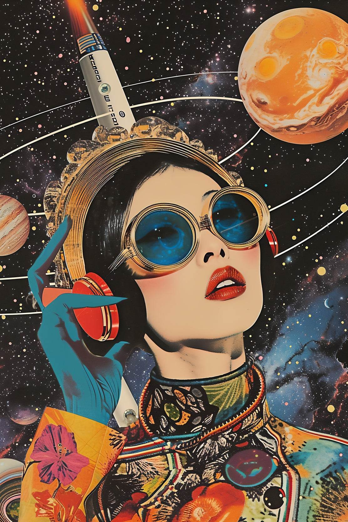 Woman Thoughts in Space Wall Art - beink online art store