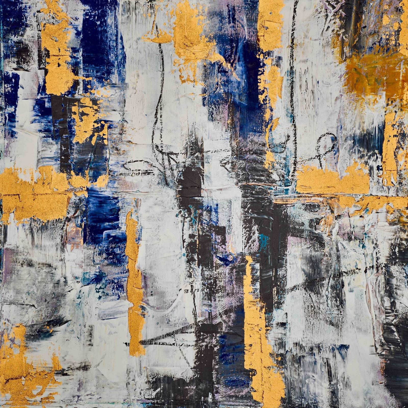 Brush Stroke Patch Abstract Wall Art - beink online art store