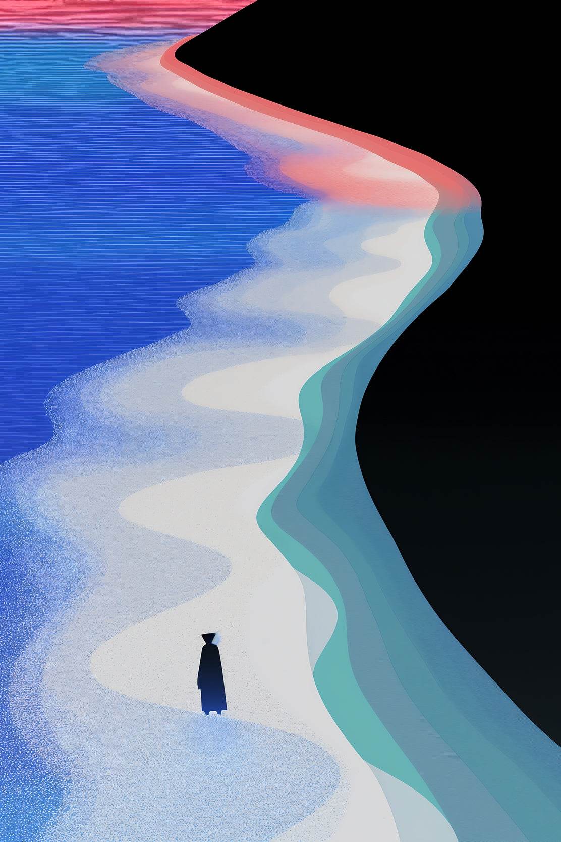 Solitary Figure on the Shore Wall Art - beink online art store