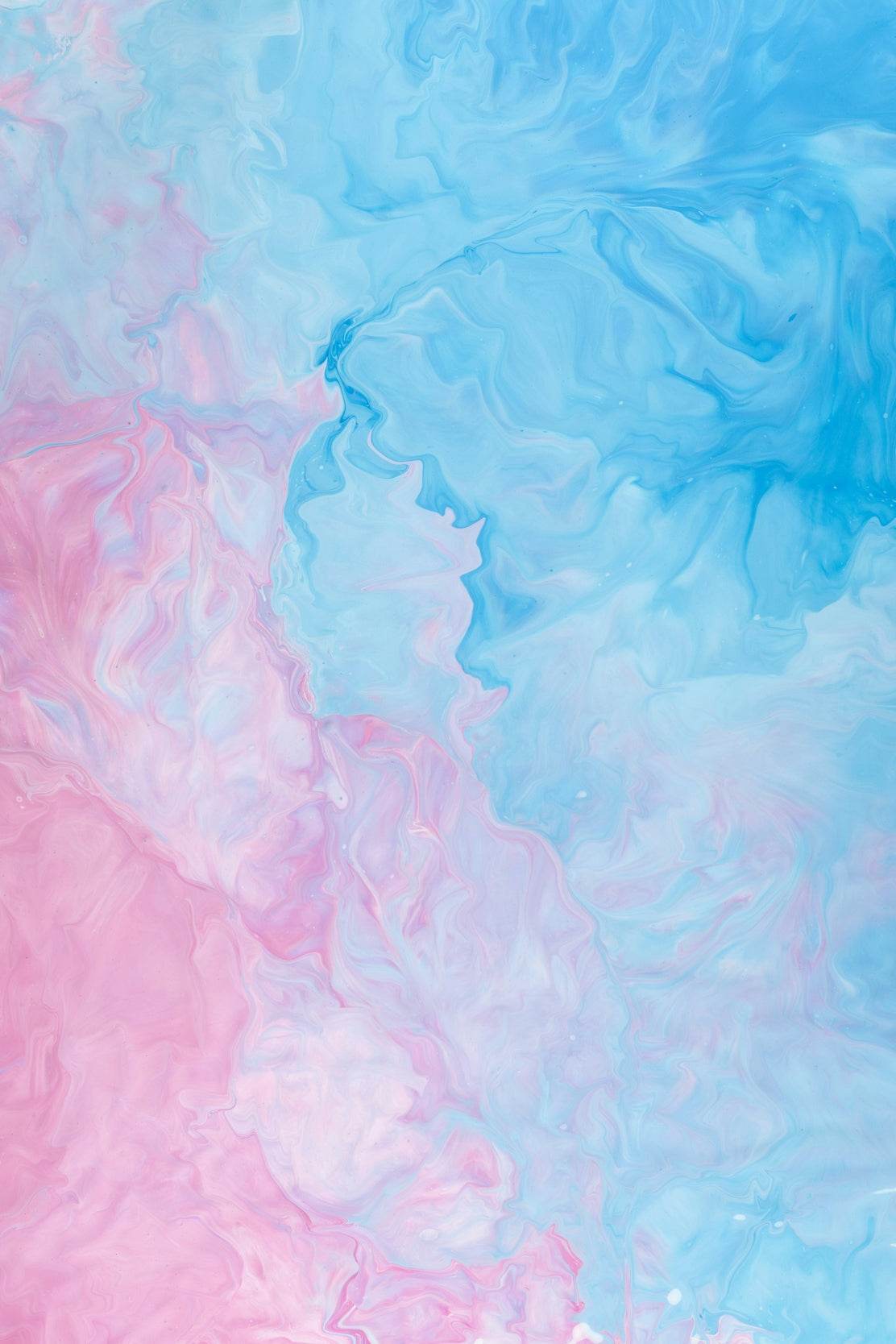 Aqua and Pink Water Paint Abstract Wall Art - beink online art store