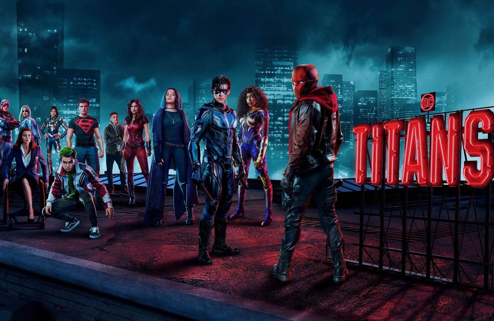 Titans Superhero On the Roof Wall Art - beink online art store