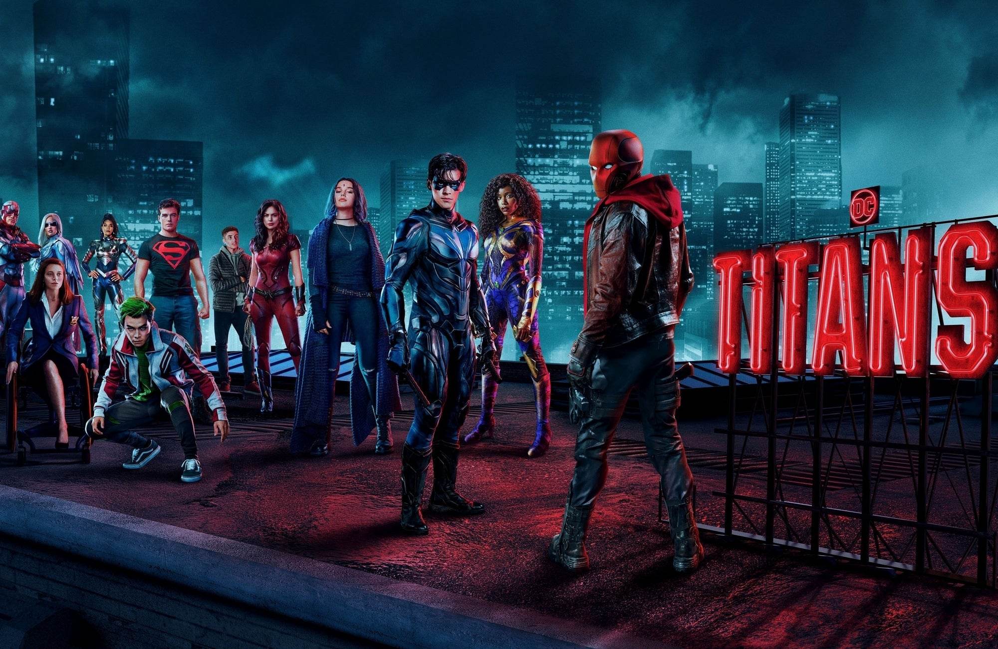 Titans Superhero On the Roof Wall Art - beink online art store