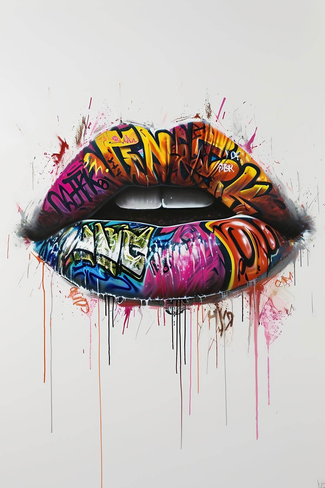 Graffiti on Lips Wall Art - beink online art store