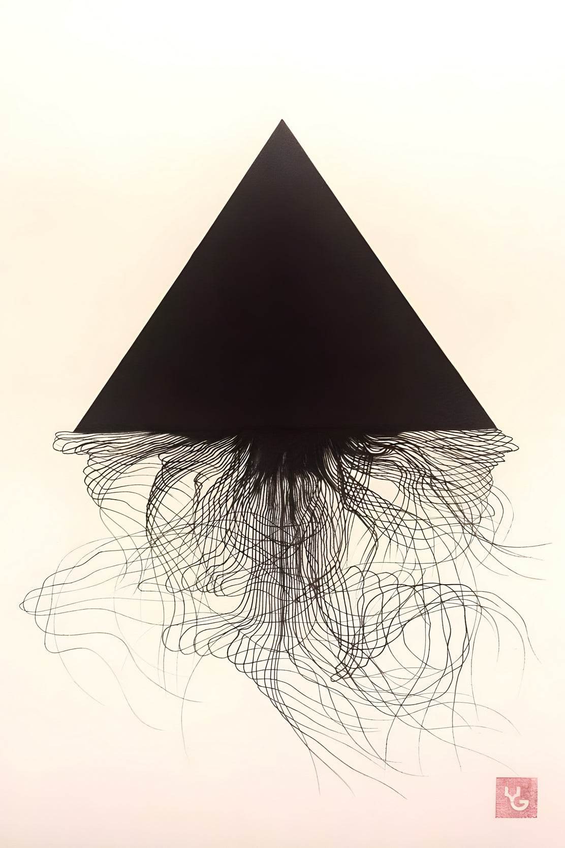 Black Pyramid Modern Wall Art - beink online art store