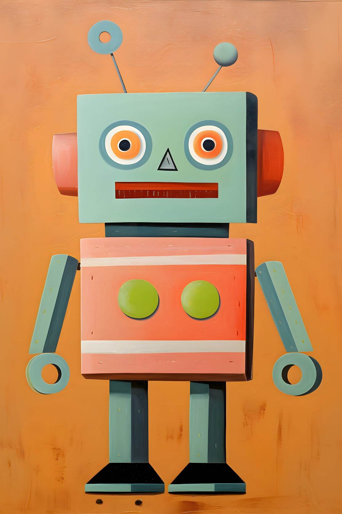 Vintage Toy Robot Kids Wall Art - beink online art store