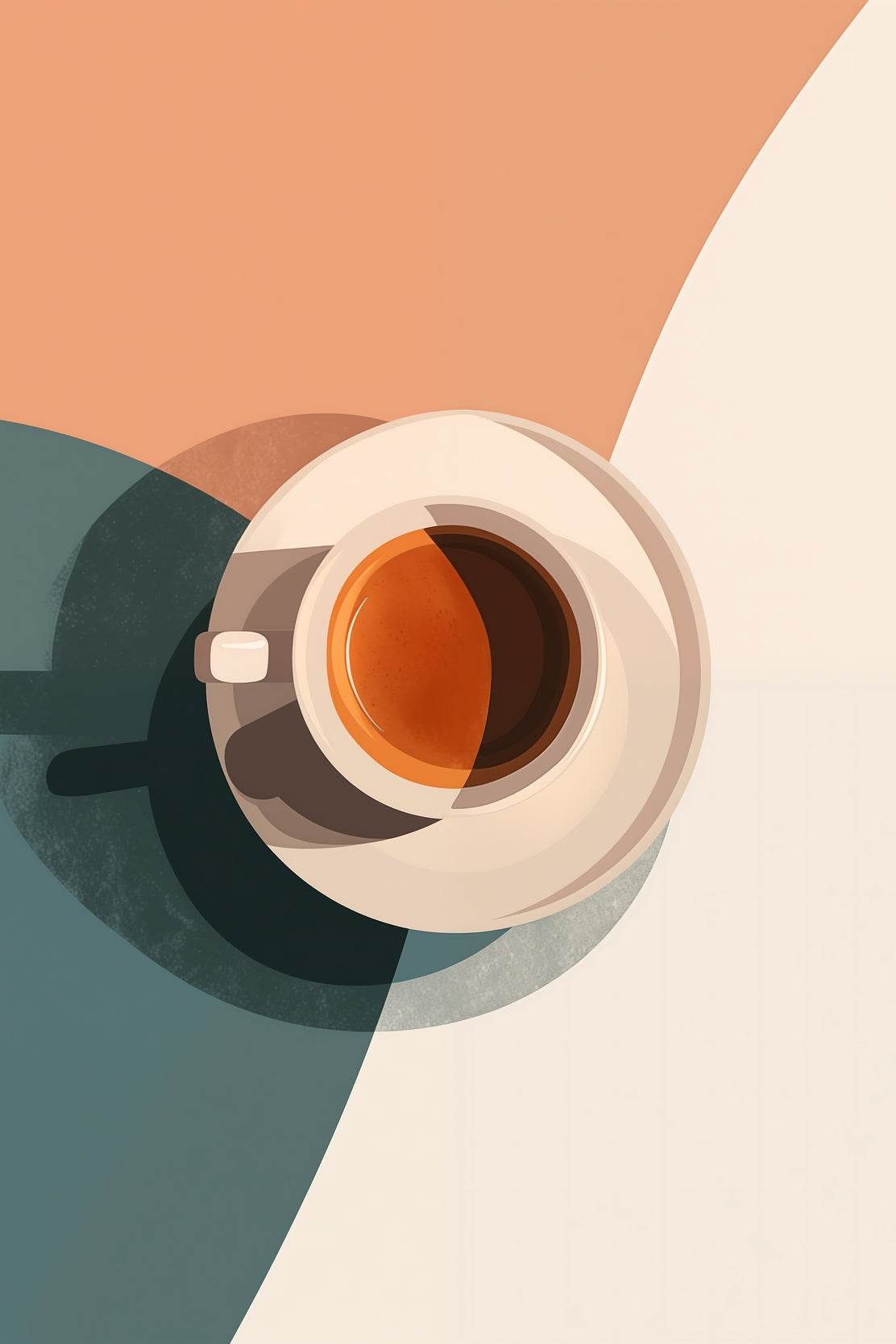 Coffee Cup Illustration Wall Art - beink online art store