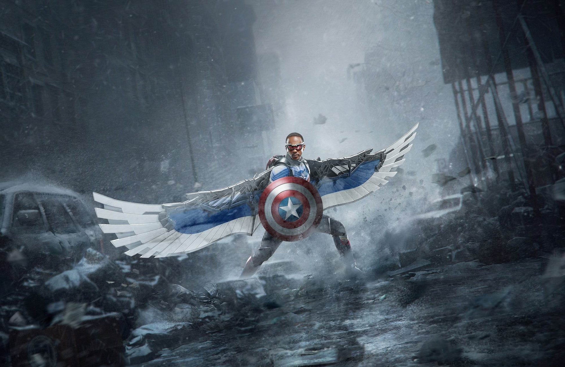 MARVEL Falcon with Captain America Shield Wall Art - beink online art store
