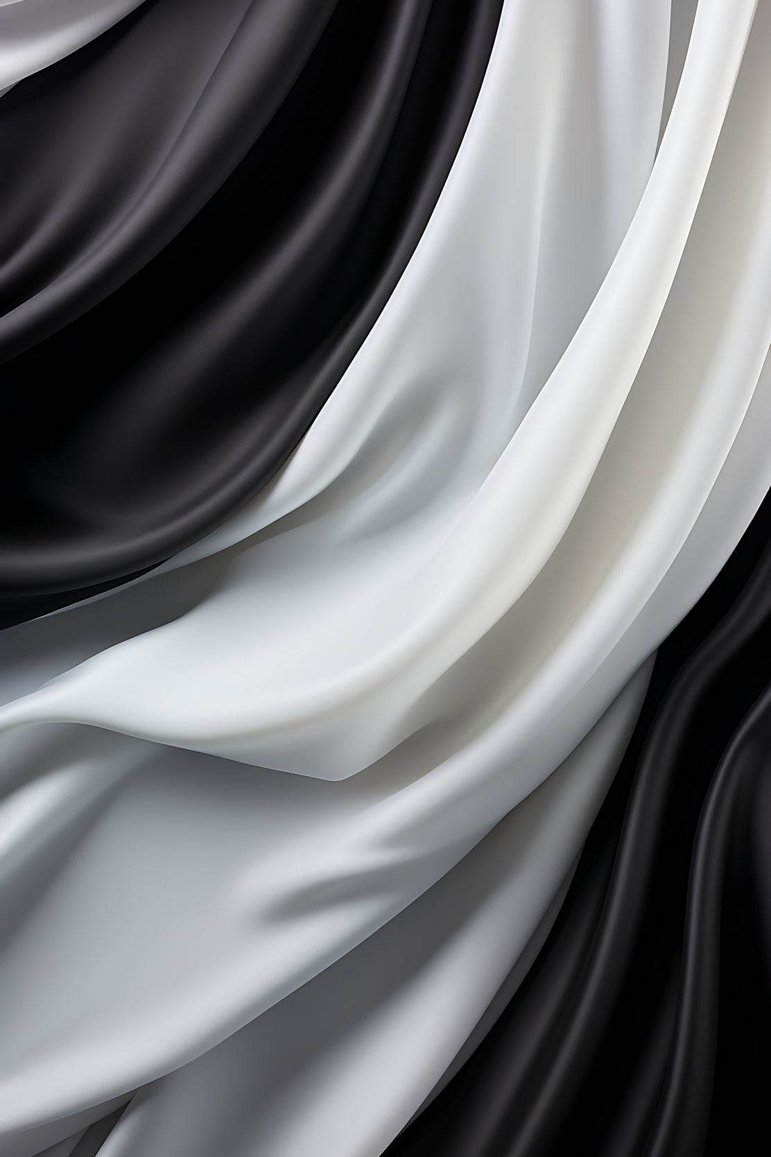 Curtains Black & White Wall Art - beink online art store