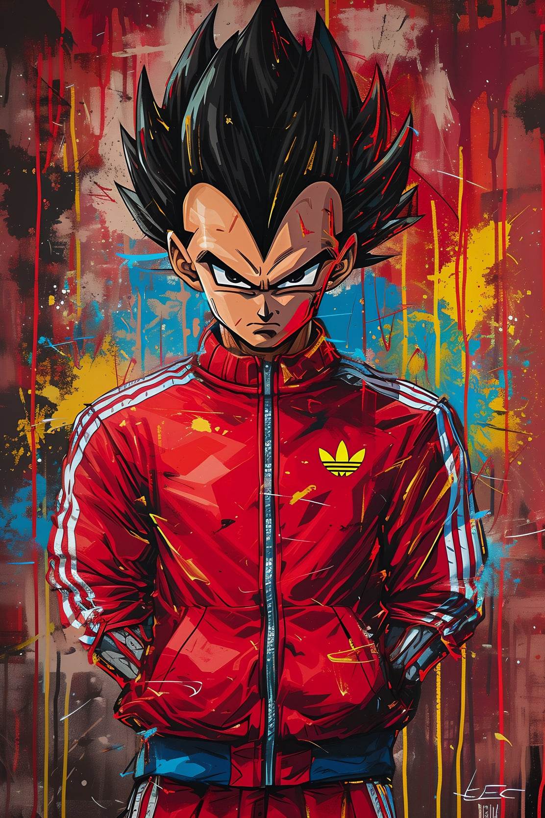 Painting of Vegeta-The Dragon Ball Anime - beink online art store