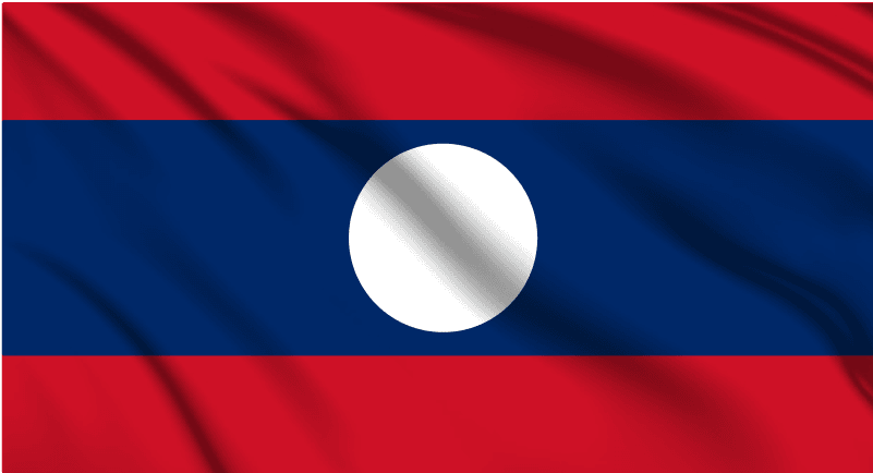 Laos National Flag Wall Art - beink online art store