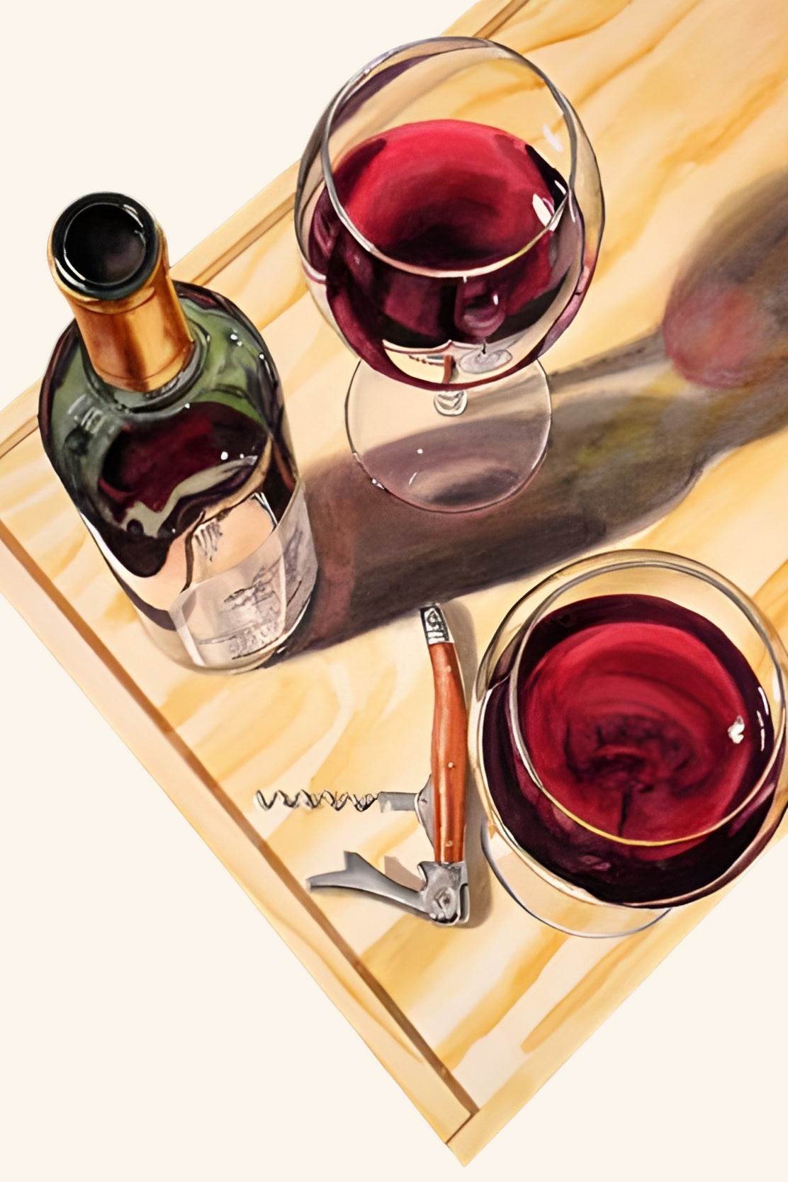 Glass of Champagne and Wine Wall Art - beink online art store