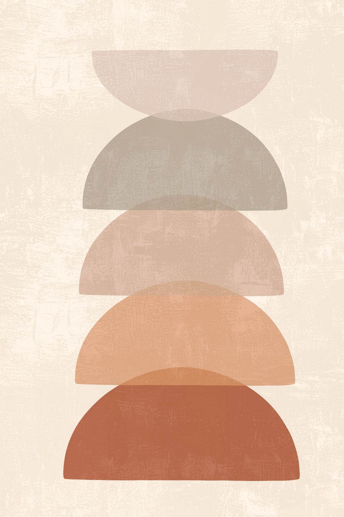 The Balance of Half Circle Stones Wall Art - beink online art store