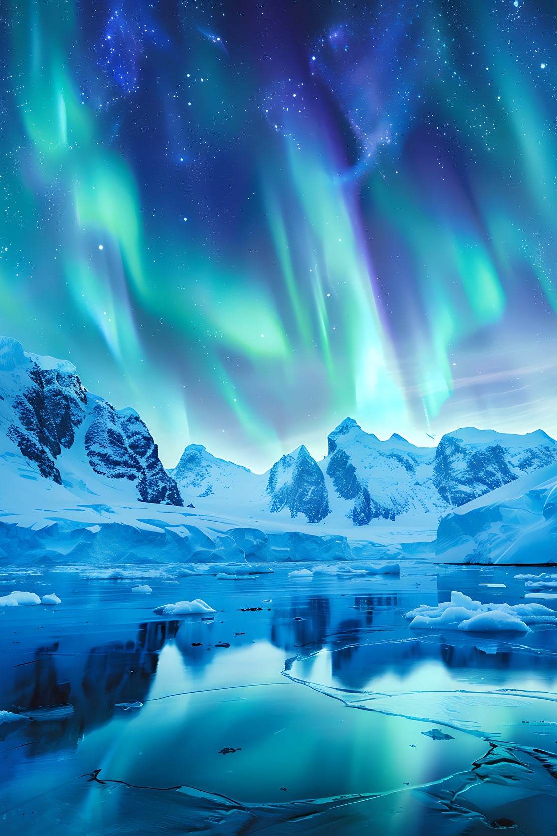 Arctic Aurora Reflection Wall Art - beink online art store