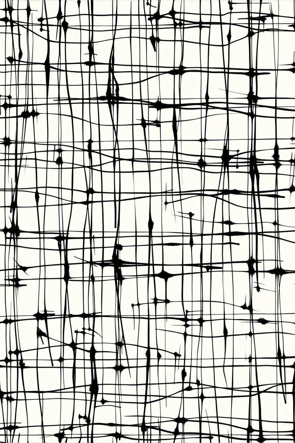 Patterned Chaos-Repetitive Black Vector Moder Wall Art - beink online art store