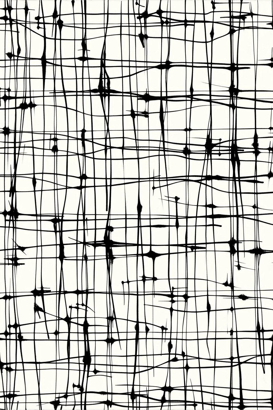 Patterned Chaos-Repetitive Black Vector Moder Wall Art - beink online art store