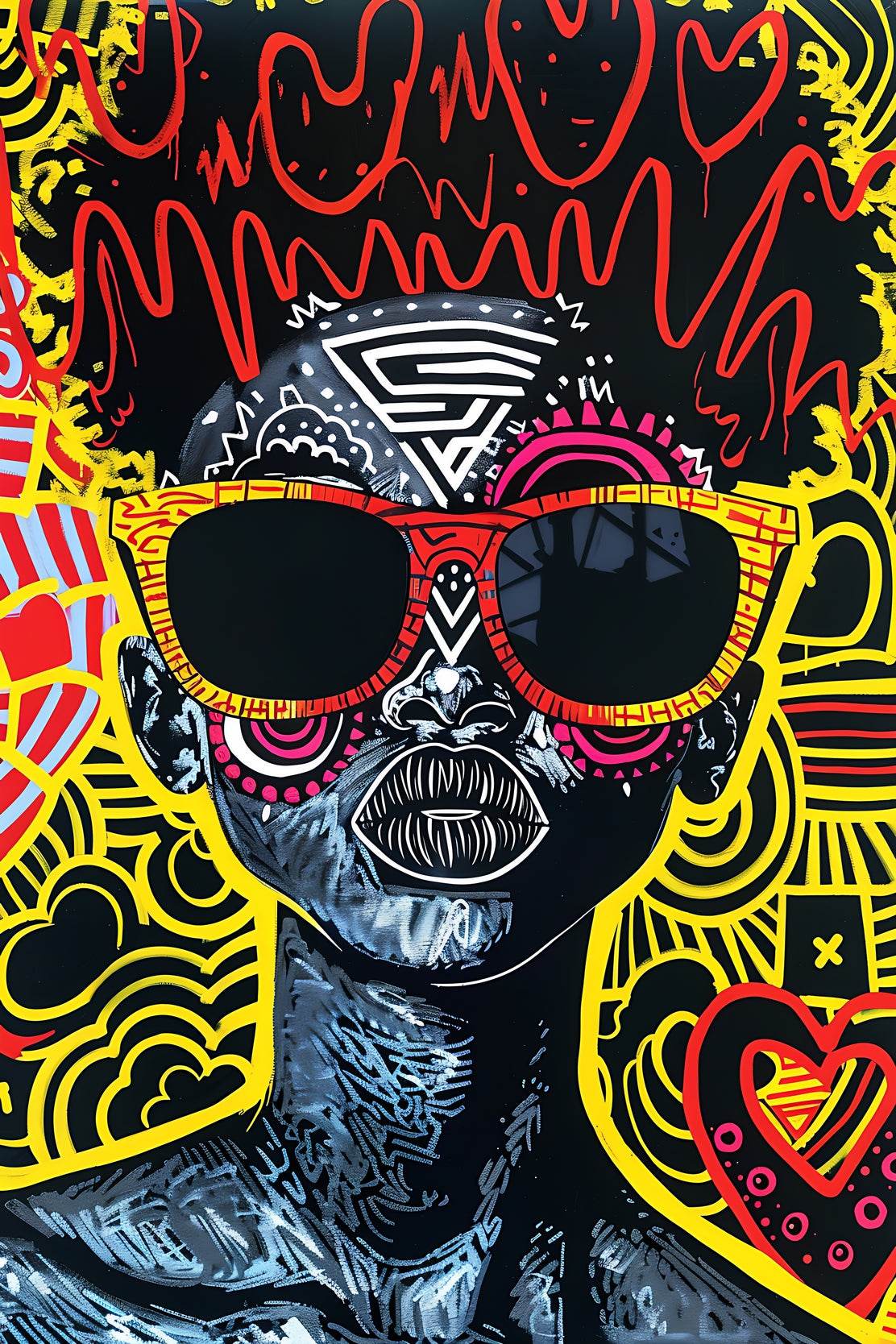 Funky Afro Wall Art - beink online art store