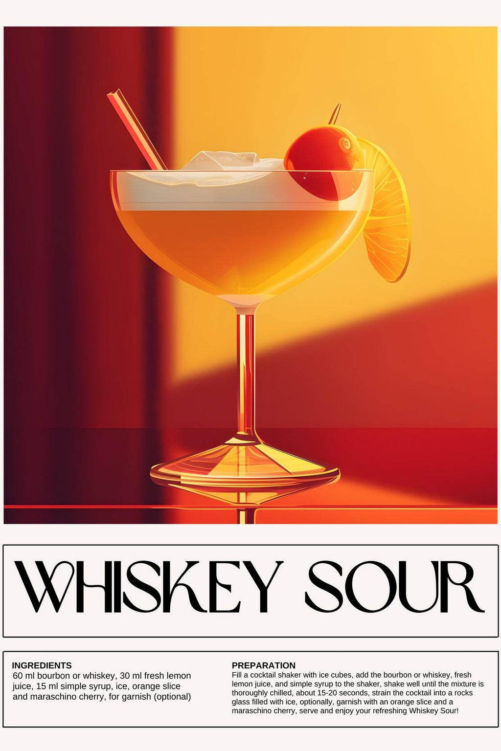 Whisky Sour Wall Art - beink online art store
