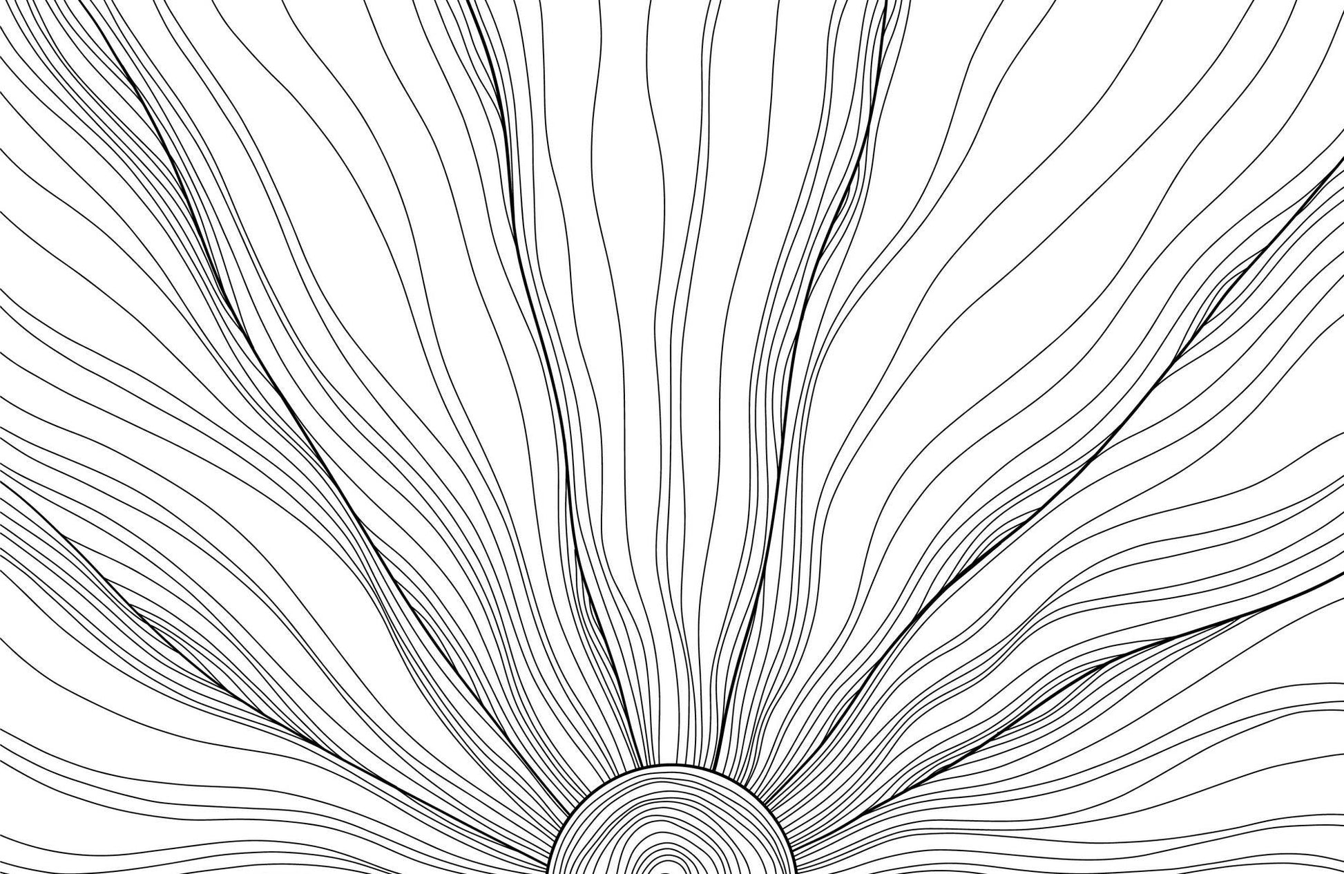 Mushroom Black and White Abstract Wall Art - beink online art store