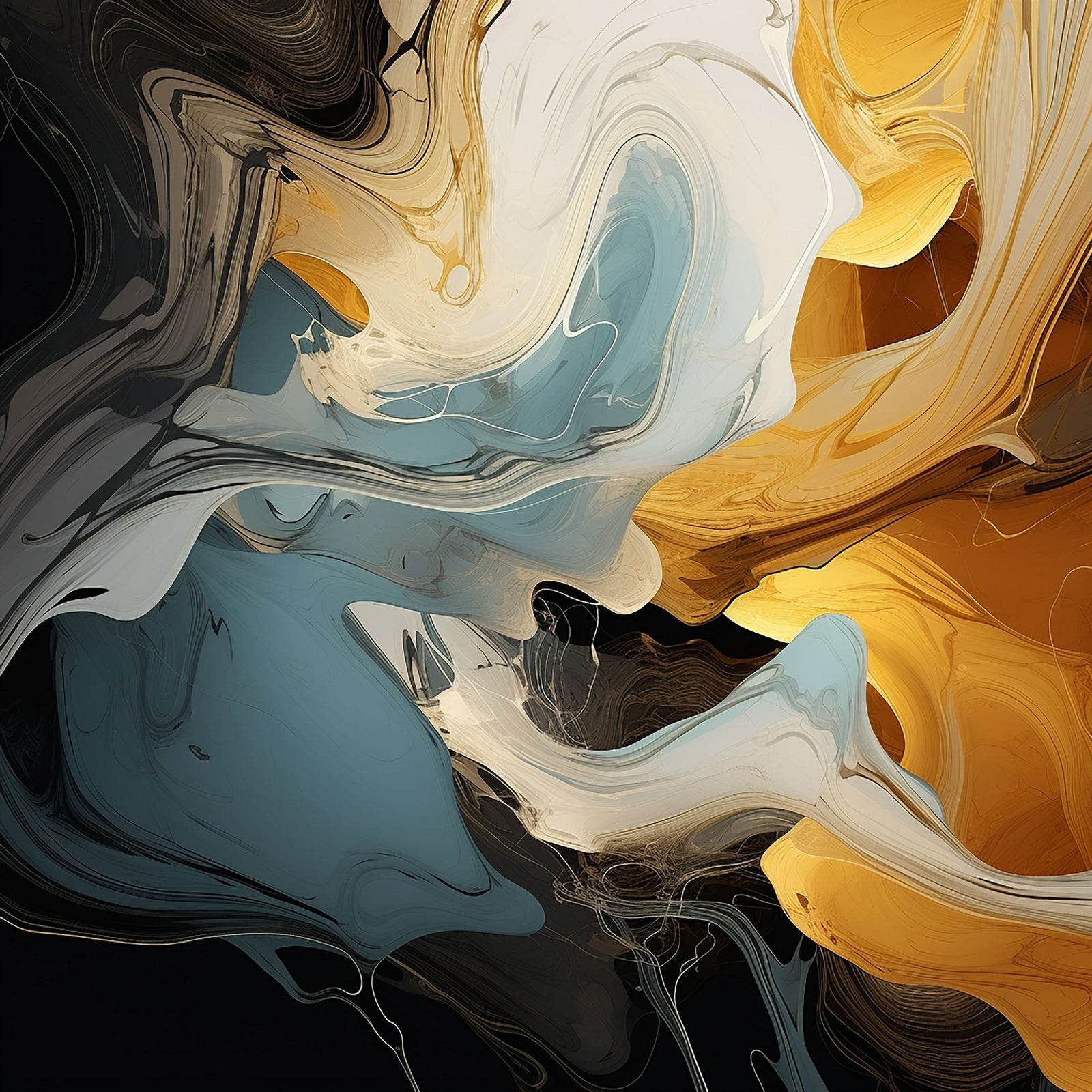 Oil Paint Strokes Abstract Wall Art - beink online art store