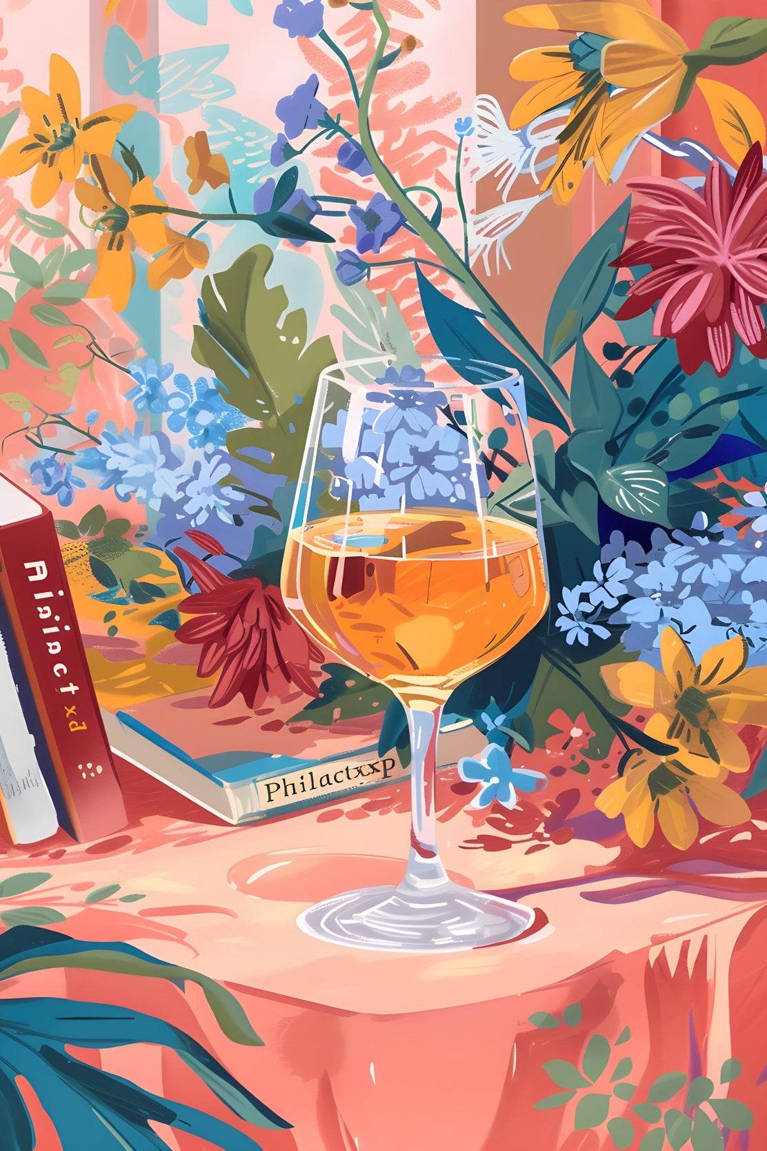 Cocktail Among the Flowers Wall Art - beink online art store
