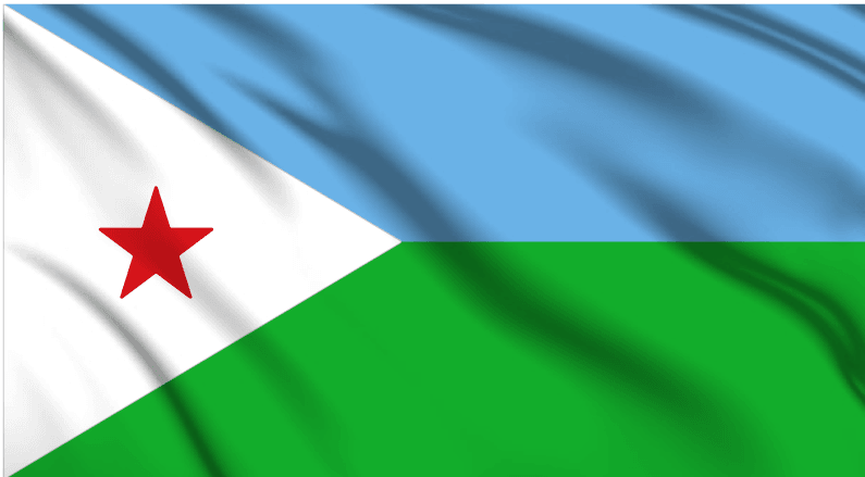 Djibouti National Flag Wall Art - beink online art store