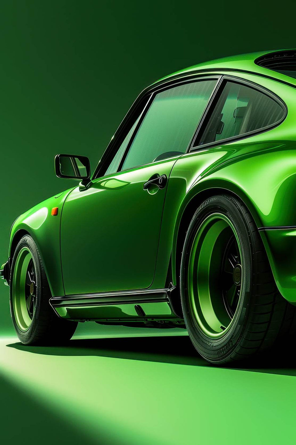 Porsche Carrera Coupe Green Wall Art - beink online art store