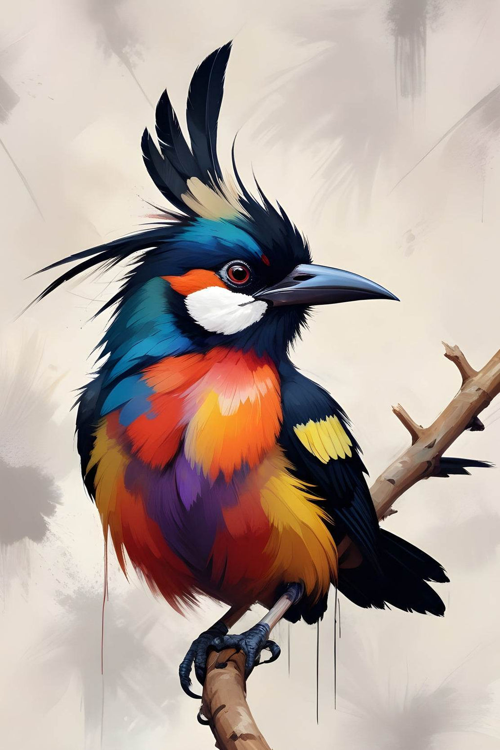 Watercolor Kingfisher Bird Wall Art - beink online art store