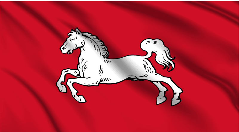 State of Hanover National Flag Wall Art - beink online art store