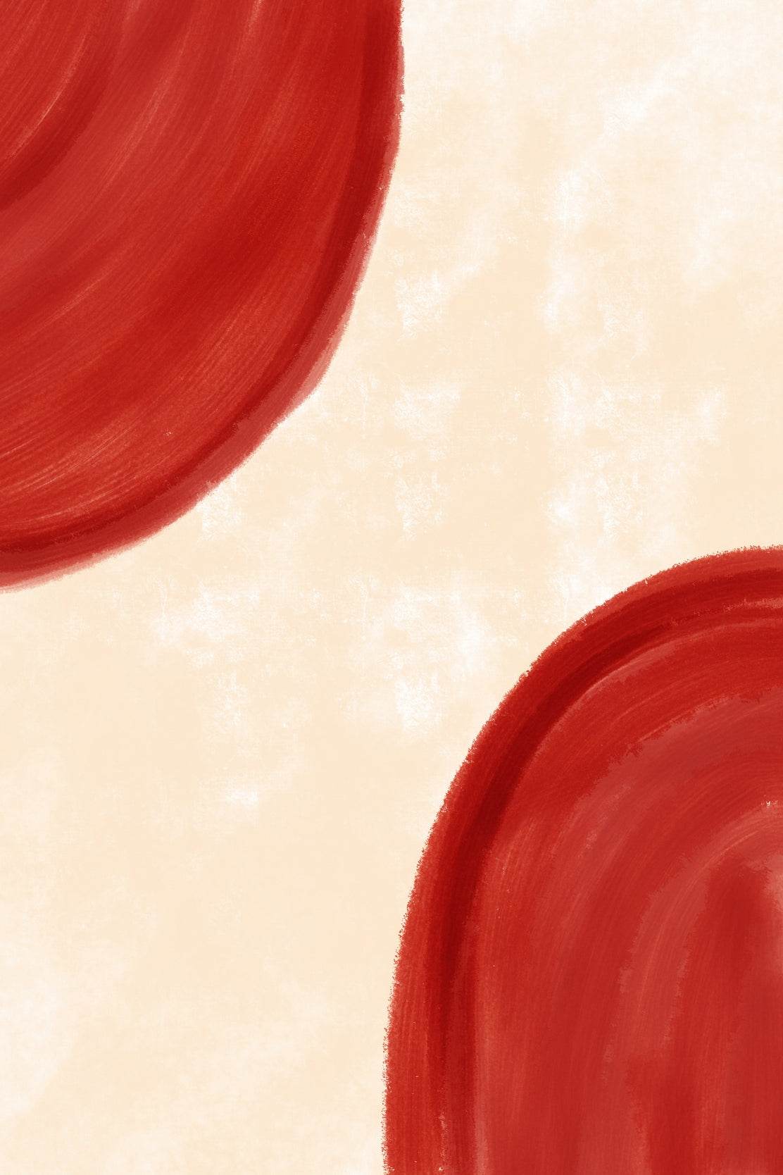Red Semicircle Wall Art - beink online art store