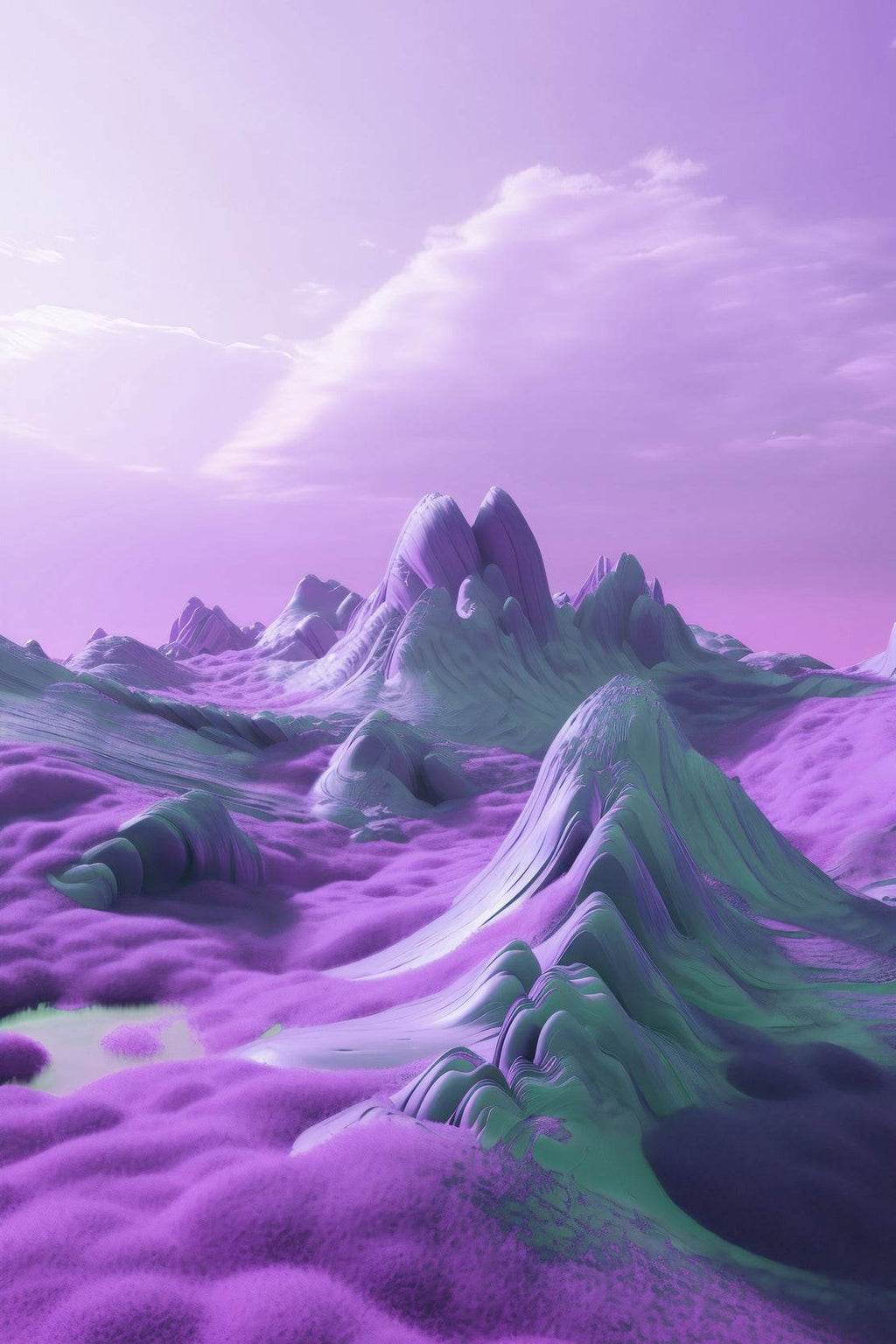 Purple Mountain Wall Art - beink online art store